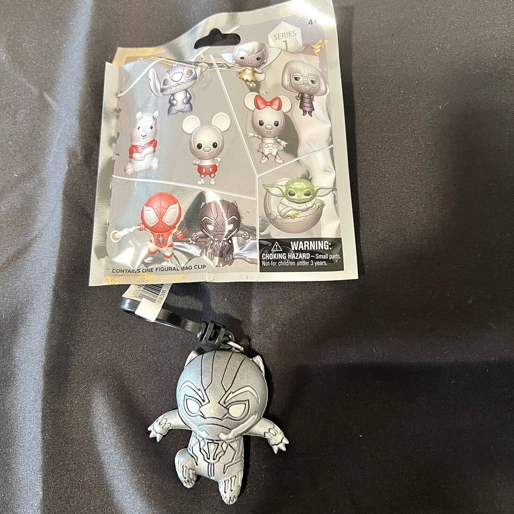 Disney 100 Platinum NEW * Black Panther Clip * Blind Bag Monogram Keychain